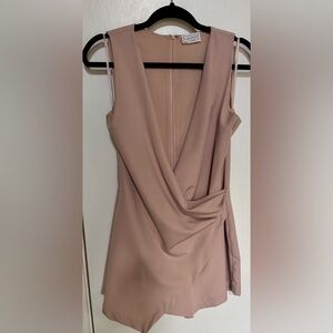 Lavish Blush Draped Mini Romper